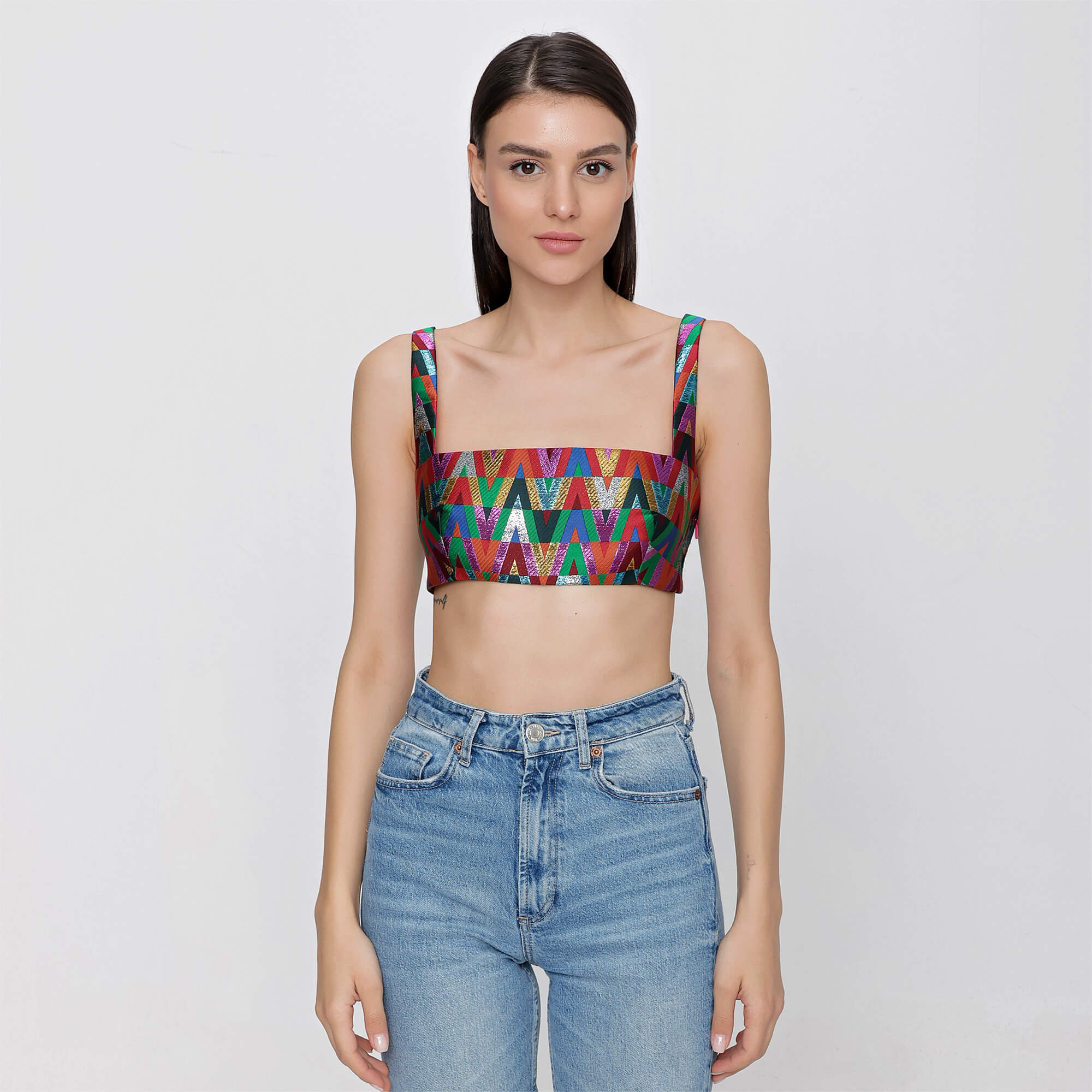 Valentino - Optical Valentino Print Crop Top